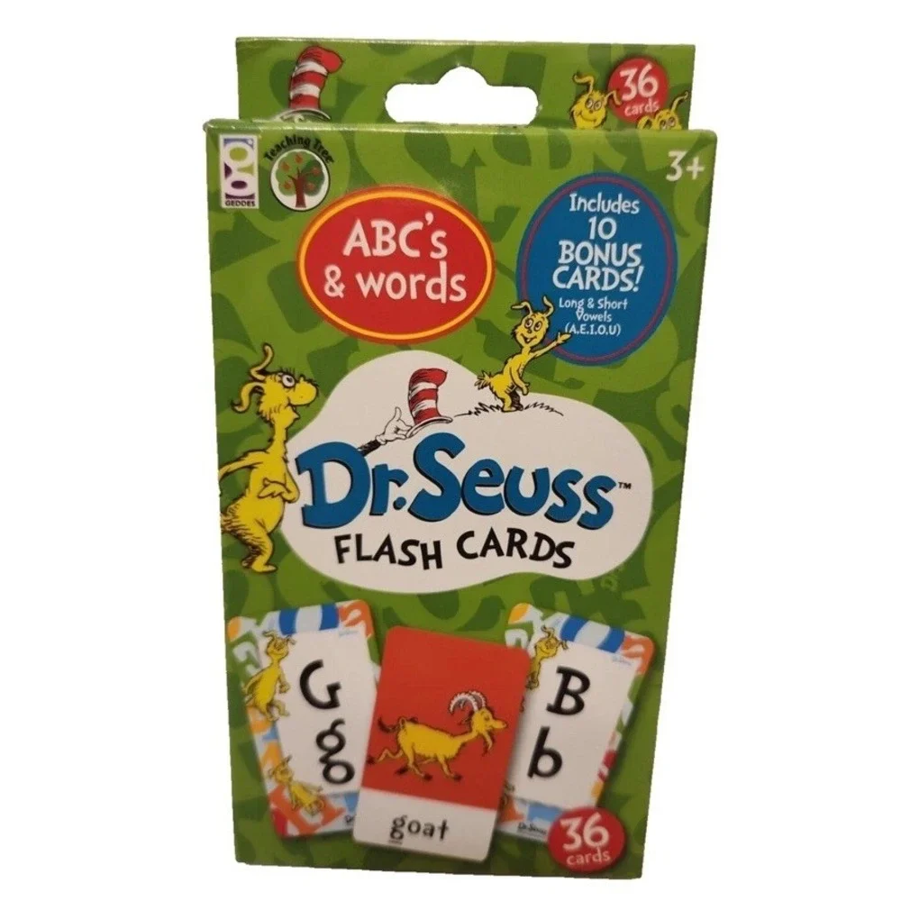 Dr. Seuss Learning Flash Cards: ABC's & Words/Colors & Shapes/Numbers - Lot of 3